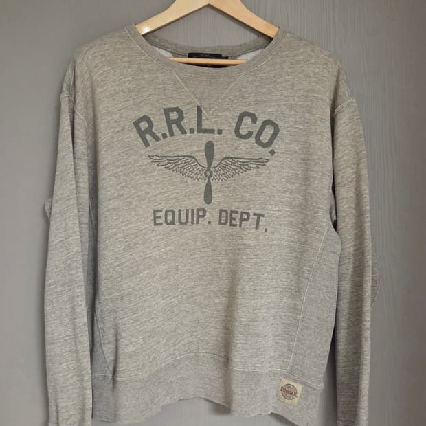 RRL 더블알엘 프린팅 맨투맨 스웻 셔츠 L