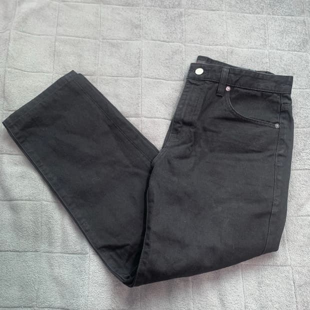 PLAC 블랙 데님 팬츠 M 33