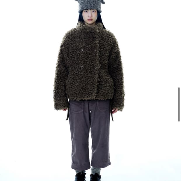 코이세이오 헤어리 퍼 자켓 브라운