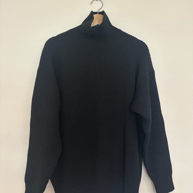 오라리 터틀넥 니트 블랙 3