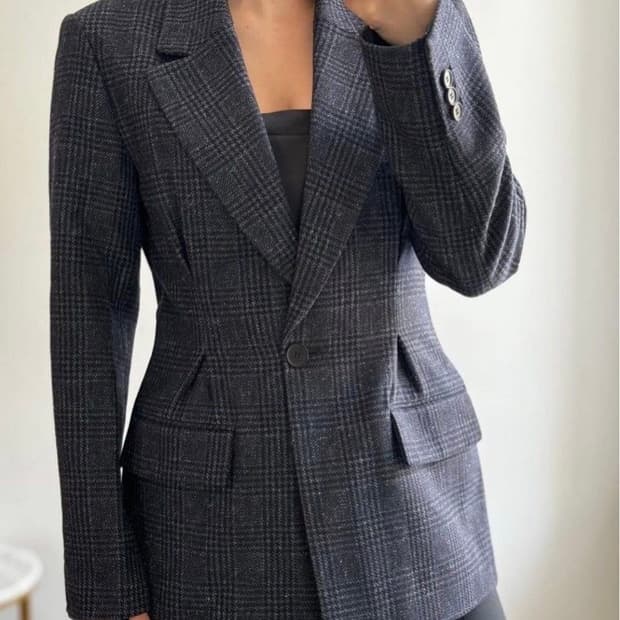 [Maje 마쥬] 여성 체크 자켓 36사이즈