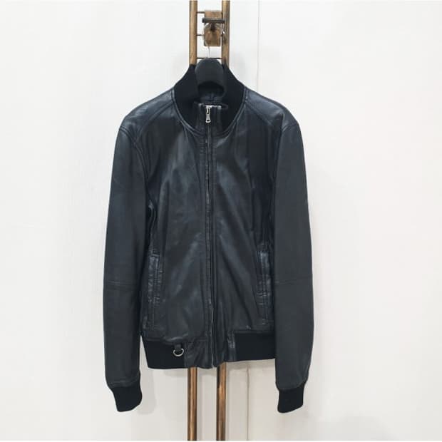 자라 맨 싱글 양가죽 블루종 자켓 S