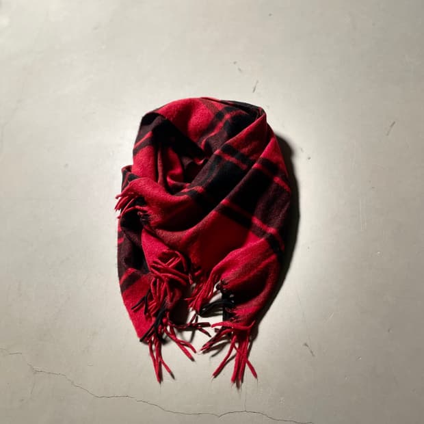 빈티지 Red Check Soft Muffler