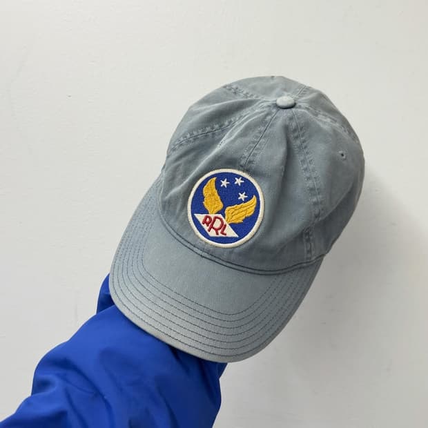 폴로 RRL 볼캡 모자 그레이