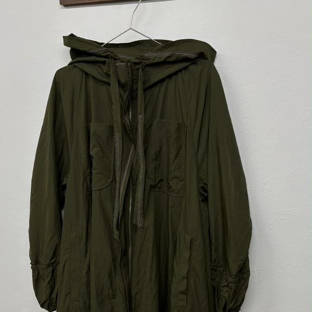 [55] 오즈세컨 한섬 O’2nd 20년 신형 카키 나일론 후드 롱 야상