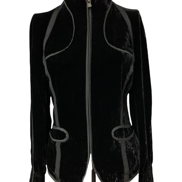 아르마니 벨벳 파이핑 자켓