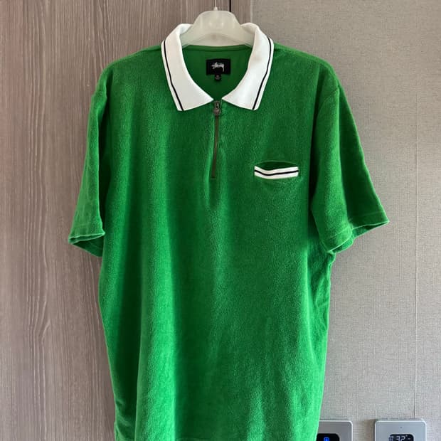 [Stussy]스투시 테리 소재 피케 티셔츠 (xl)