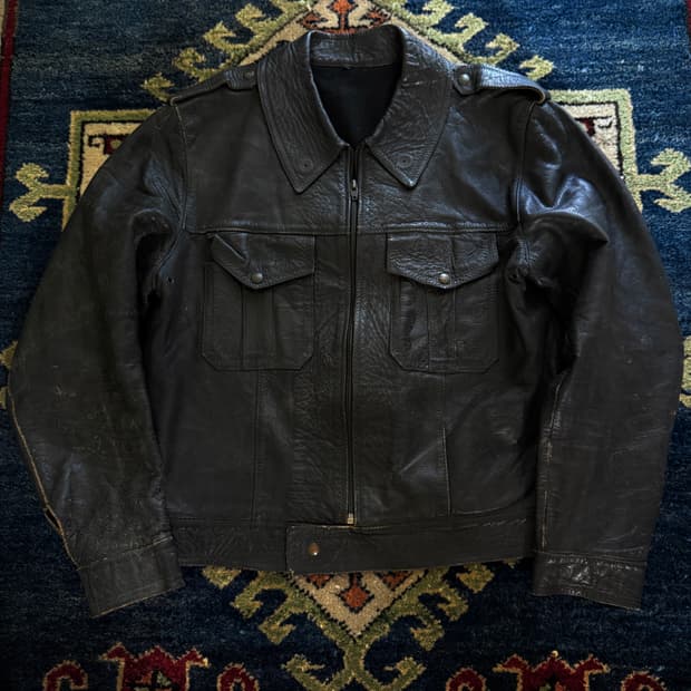 vtg Flocchi made in ltaly leather jacket