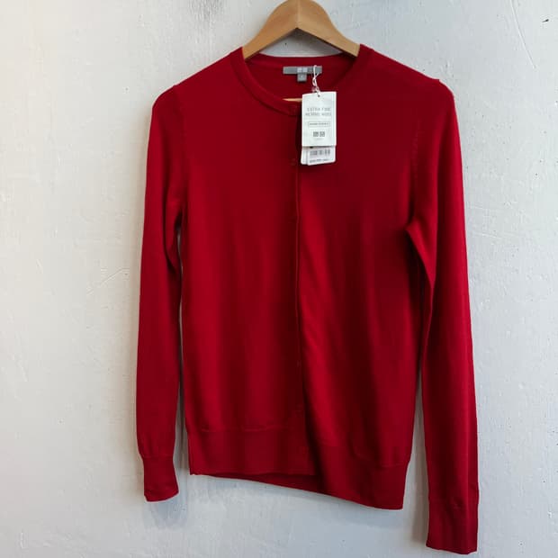 유니클로 엑스트라 파인 메리노울 가디건 우먼즈 미사용품 