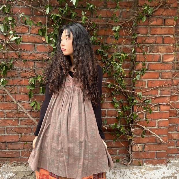 데일리 무드 브라운 미디 원피스