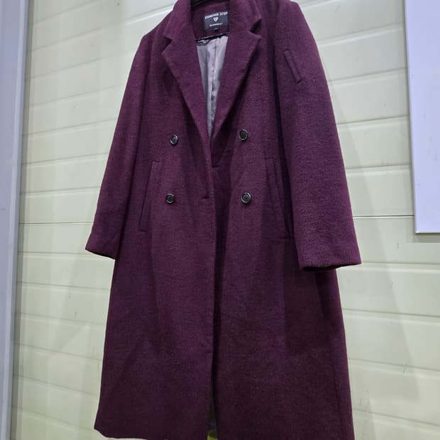 COMING STEP 울 혼방 더블 코트  