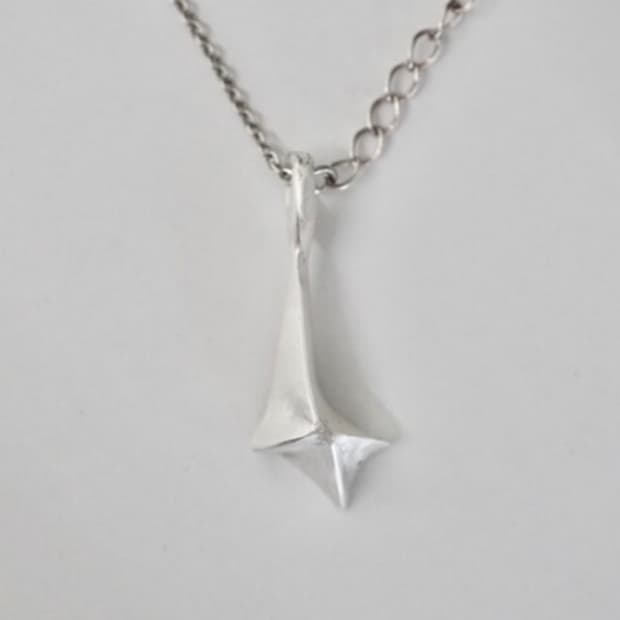 백액트실버 b one pointed necklace 실버 목걸이