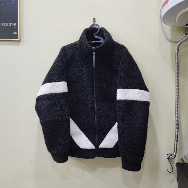 [M] SPYDER 보아 플리스 집업 점퍼 (블랙)