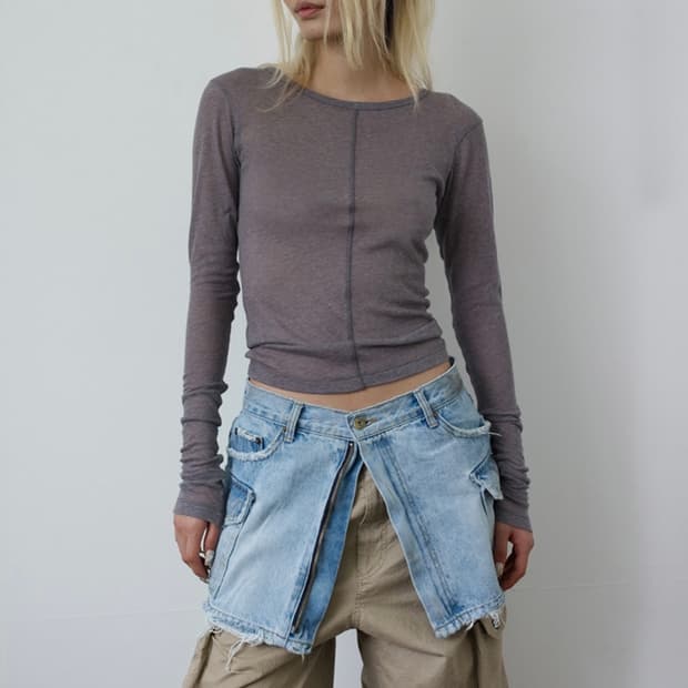 에스이오 SEO CARGO DENIM MINI SKIRT