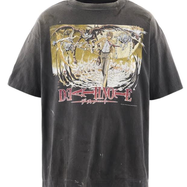 세인트 마이클 x 데스 노트 숏슬리브 티셔츠 블랙 - 26SS