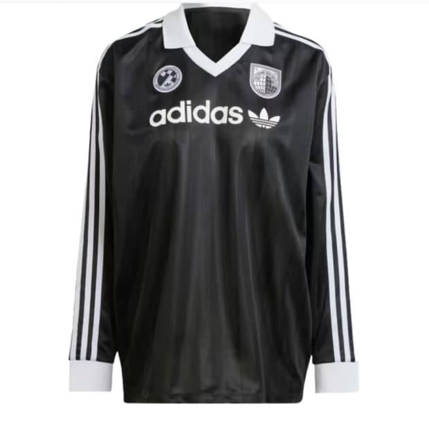 아디다스 풋볼 롱슬리브 티셔츠 블랙