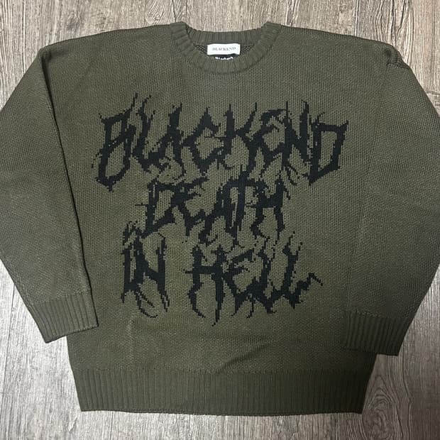 캑터스도넛마켓 카키색 오버핏 니트(새상품)