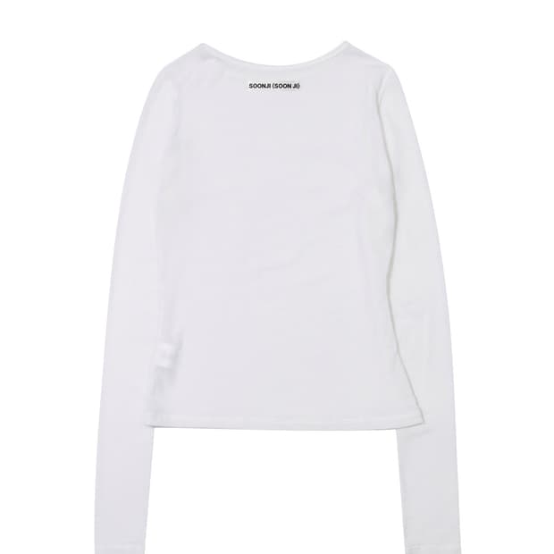 순지울텐셀롱슬리브화이트아이보리티셔츠순지수룩