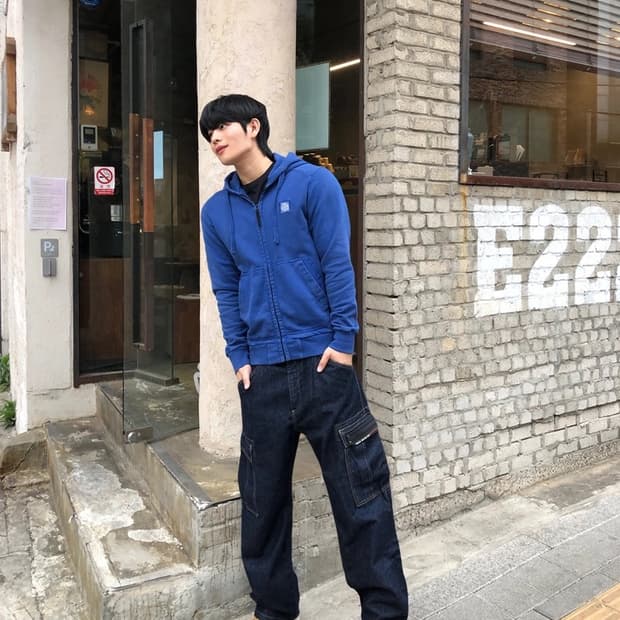 스톤아일랜드 정품 자수와펜 후드집업 빈티지스톤