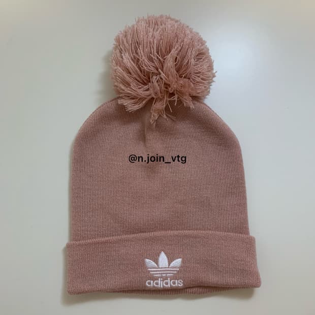 아디다스 핑크 비니 피치핑크 모자