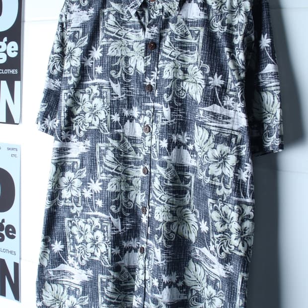 (XL-2XL) 파라다이스 베이 반팔 카라 티셔츠 USA-H36252