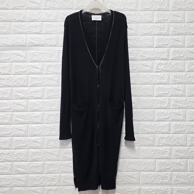 산드로 캐시미어혼방 블랙 롱 가디건 M