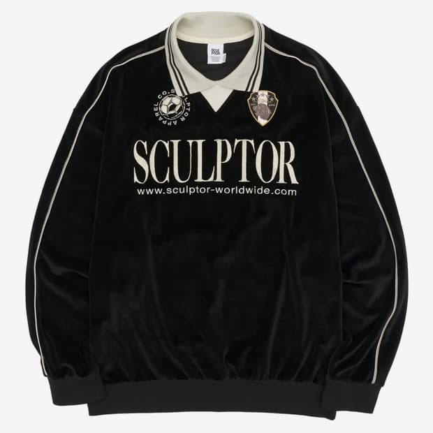 Velour Soccer Jersey Black