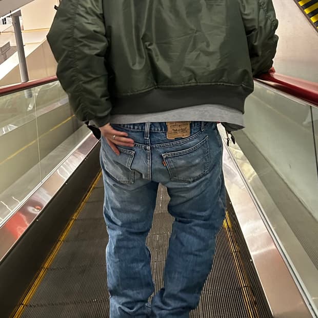 70s Levi’s 505 Denim Orange tab 