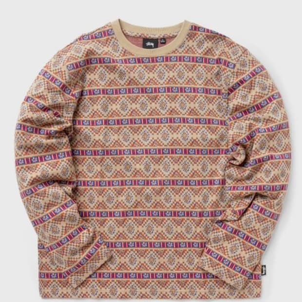 스투시 21ss giza 페어아일 롱슬리브 L