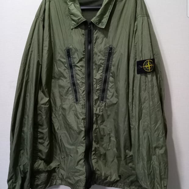 정품 스톤아일랜드 크링클랩스 21FW 바람막이 자켓 115 3XL