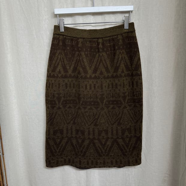 gianni lo giudice ethnic knit skirt 