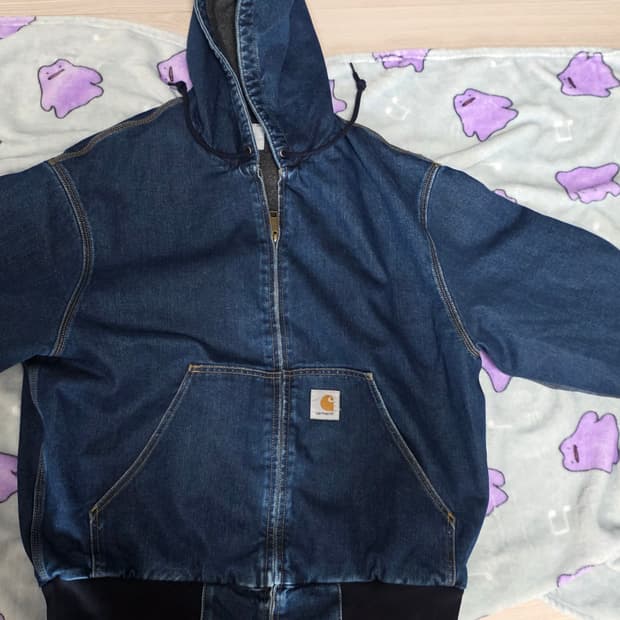 칼하트 WIP 메이틀랜드 데님 OG 액티브 자켓 블루 스톤 워시드 M