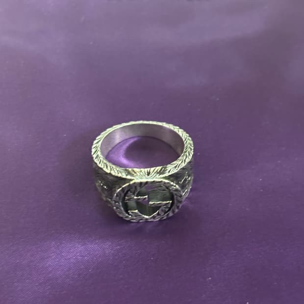 구찌 인터로킹 G링 실버 19호