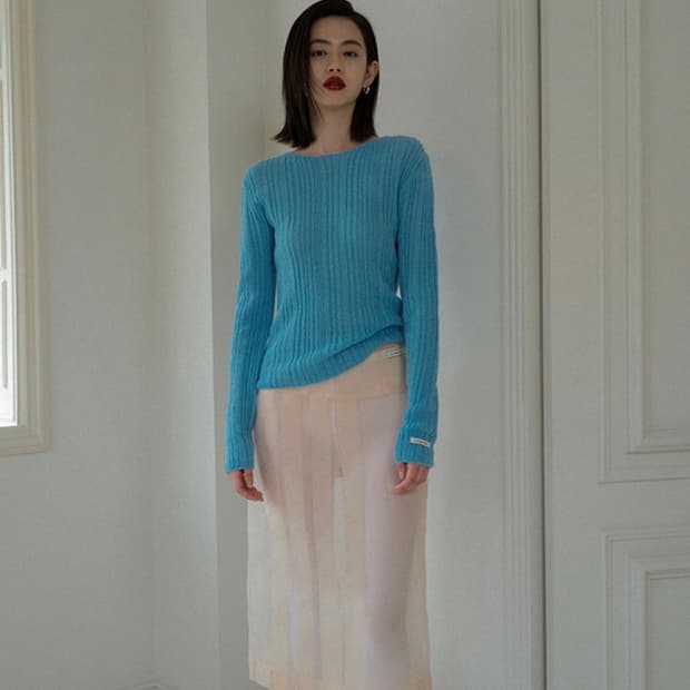 오버듀플레이어 모헤어 니트