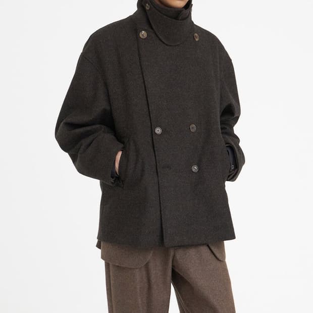 [M] 유스 (YOUTH) 크롭 피코트 브라운 MCT-1206-BR