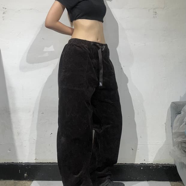그라미치 브라운 코듀로이 와이드 팬츠 XL