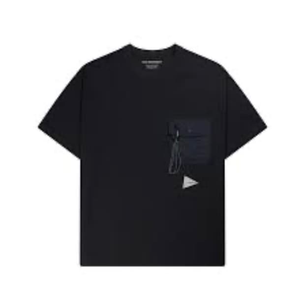 앤드 원더 080 포켓 티 블랙 - 26SS