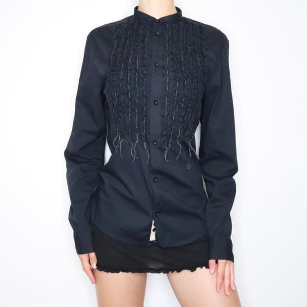 빈티지 디젤 블랙 버튼업 셔츠