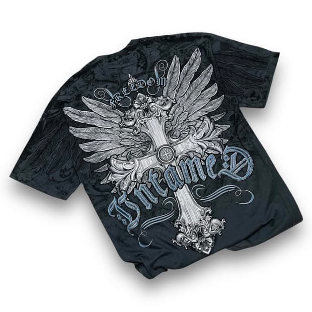 C&H 크로스 르네상스 타투 아카이브 빈티지 반팔 티셔츠