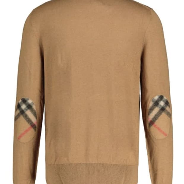 [XXL] 버버리 반집업 엘보 패치 캐시미어 니트
