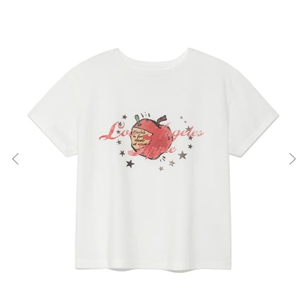 글로니(glowny) APPLE GRAPHIC TEE 애플 티 화이트 M