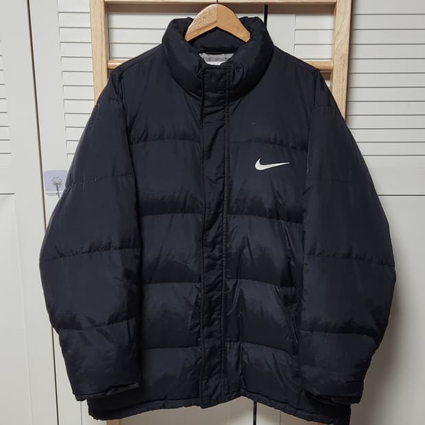 나이키 립스타 블랙 푸퍼 패딩 자켓