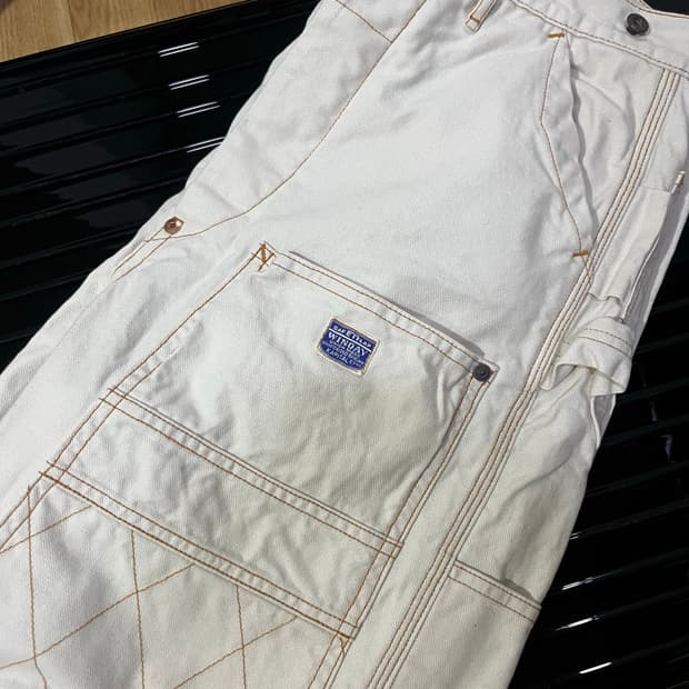 kapital thin canvas lumbar pant kinari