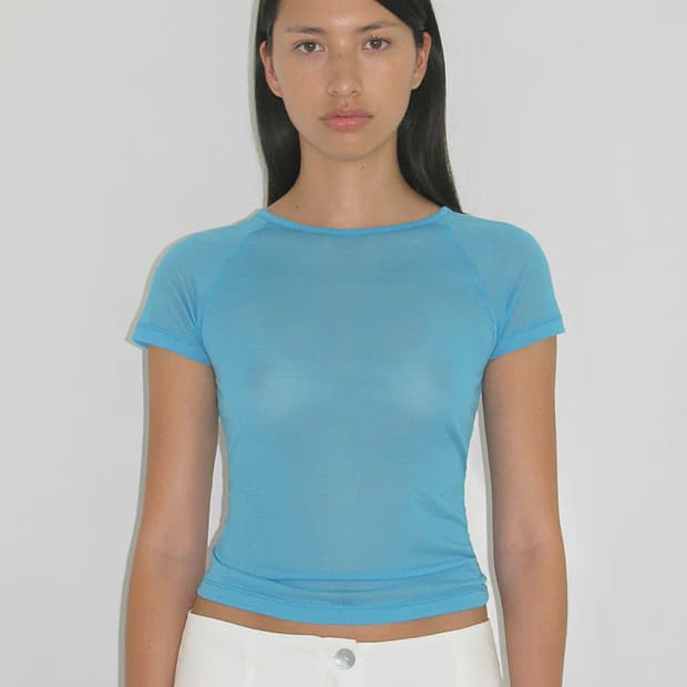 [S,M]팔로마울 Omu 오무 티셔츠/블루