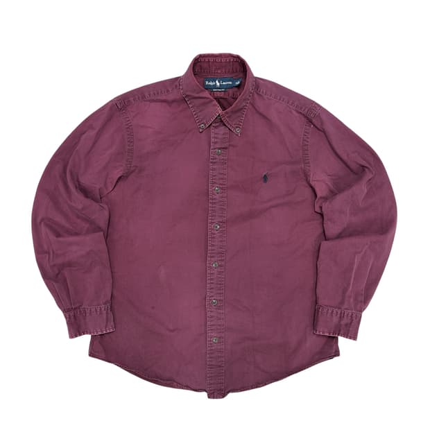 폴로 빈티지 커스텀핏 워시드 셔츠(L)