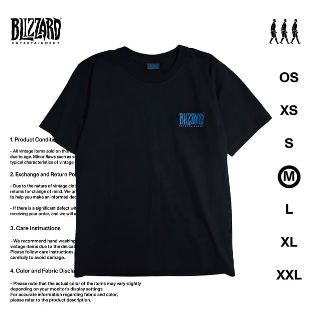 블리자드 00's 프로모션 로고 티셔츠 M사이즈