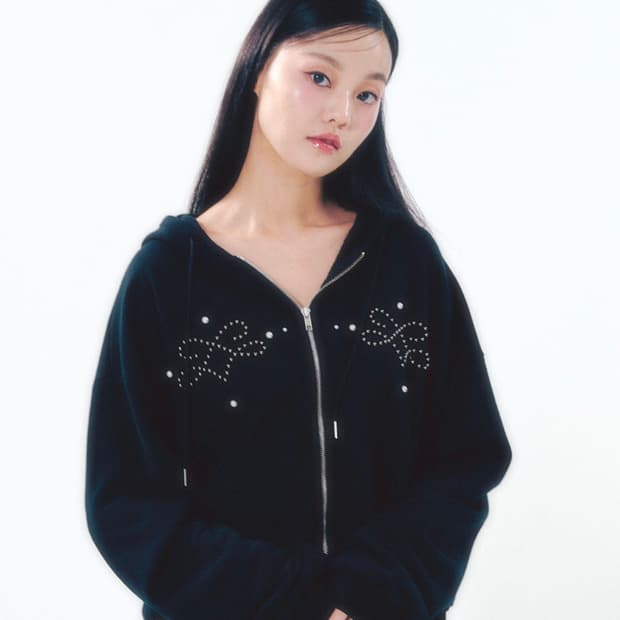 (보아 착용) 모일리 펄 후드집업 