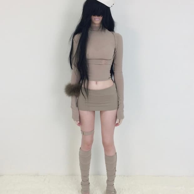 본네 bonnae essential micro skirt 스킨 2사이즈