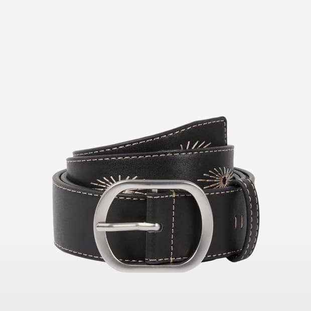 아캄 Needlework Studded Belt (Black)