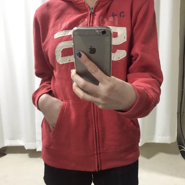 폴로 랄프로렌 레드 빈티지 레어 후드집업